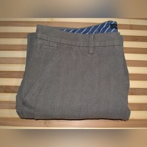 Banana Republic Mens 34x30 Vintage Straight Chino Dress Pants Brown Gray Plaid